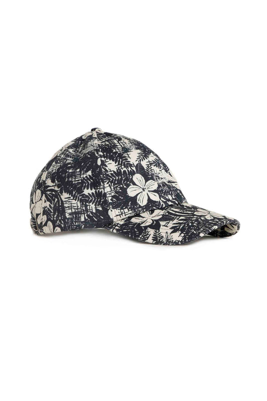 Weird Fish Rigg Printed Cap- Dark Denim