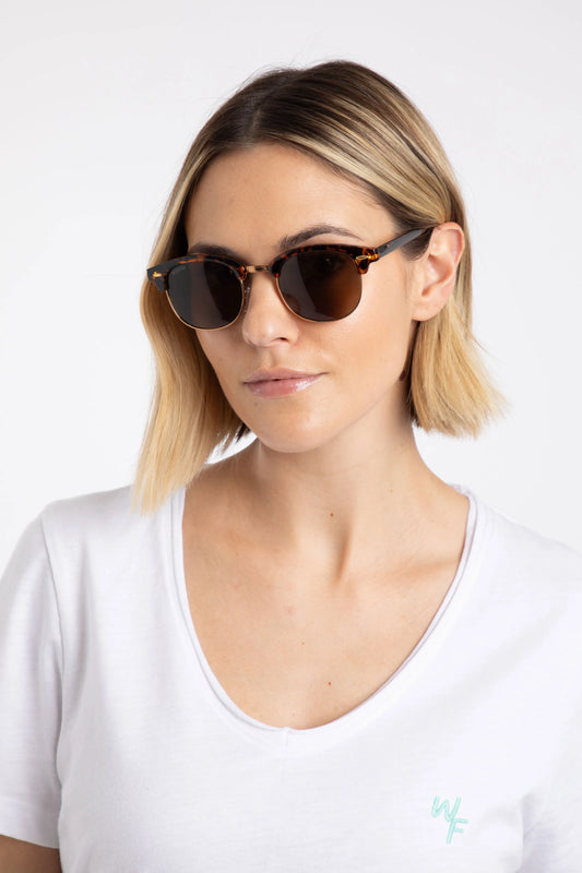 Weird Fish Johnson Clubmaster Sunglasses Antique Tan