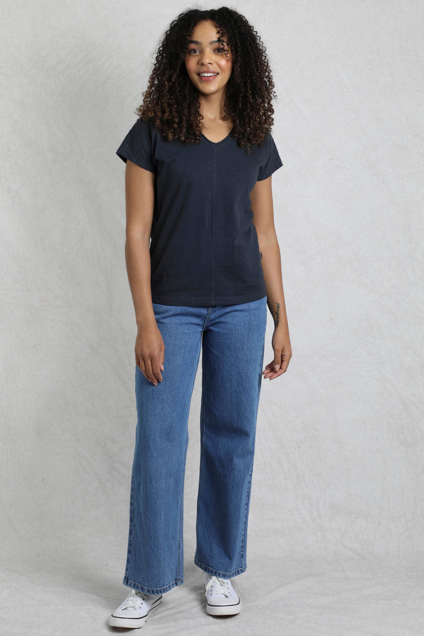 Pernille Cutaway Tee Navy