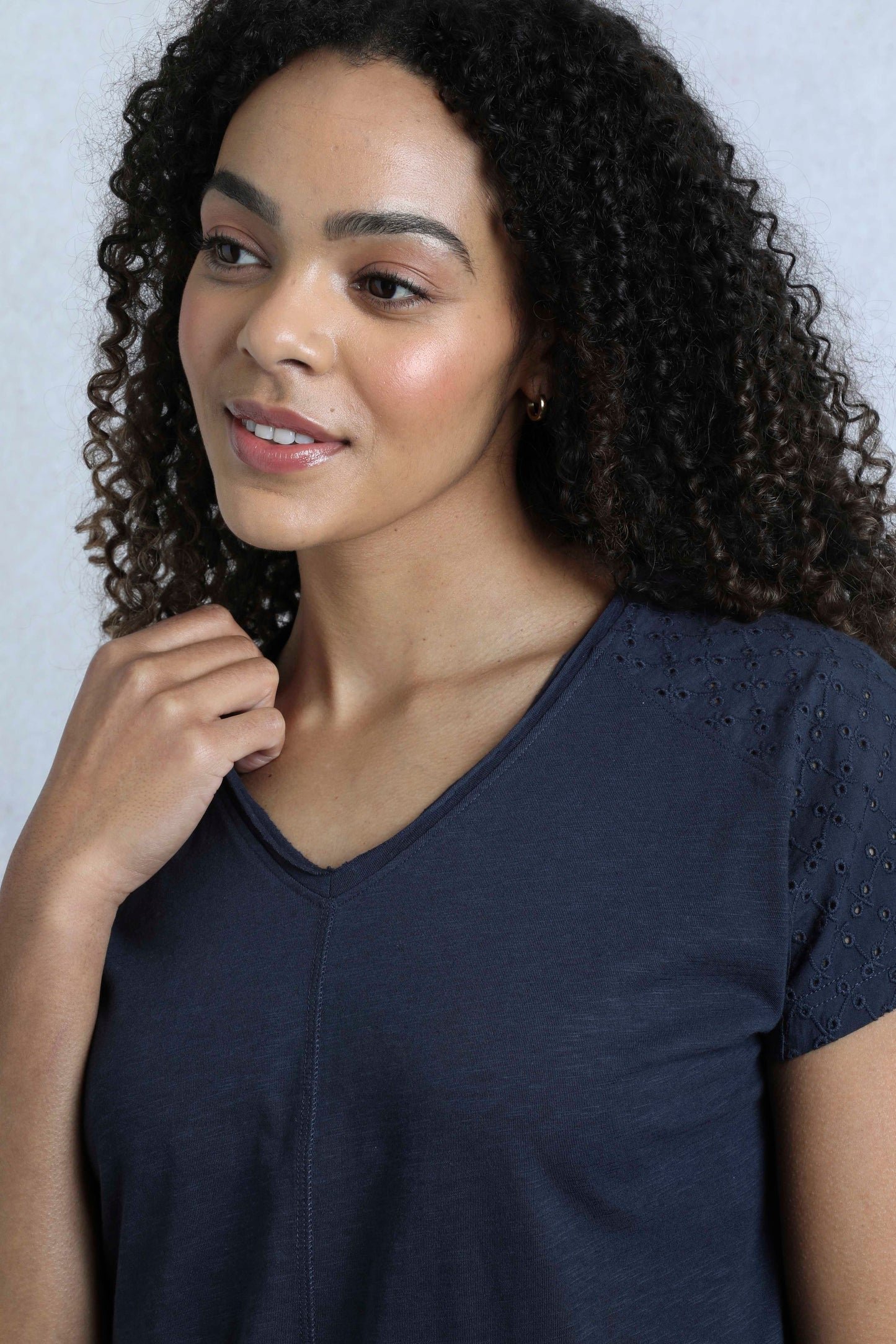 Pernille Cutaway Tee Navy