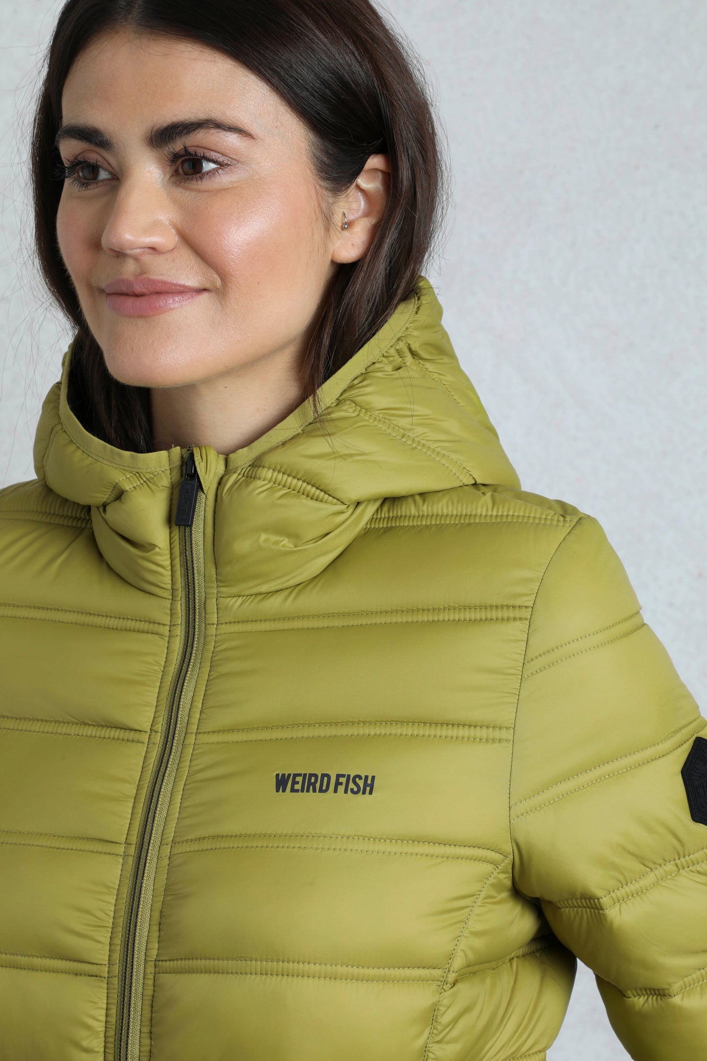 Weird Fish Eshka Lightweight Padded Jacket Tarragon