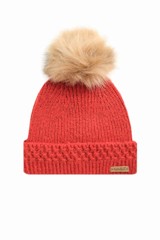 Weird Fish Tongass Bobble Hat- Paprika