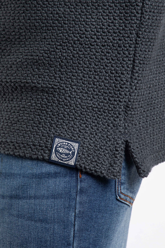 Weird Fish Macaroni Cruiser Sweater Navy