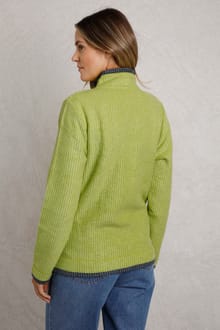 Weird Fish Ariana Grid Fleece- Tarragon