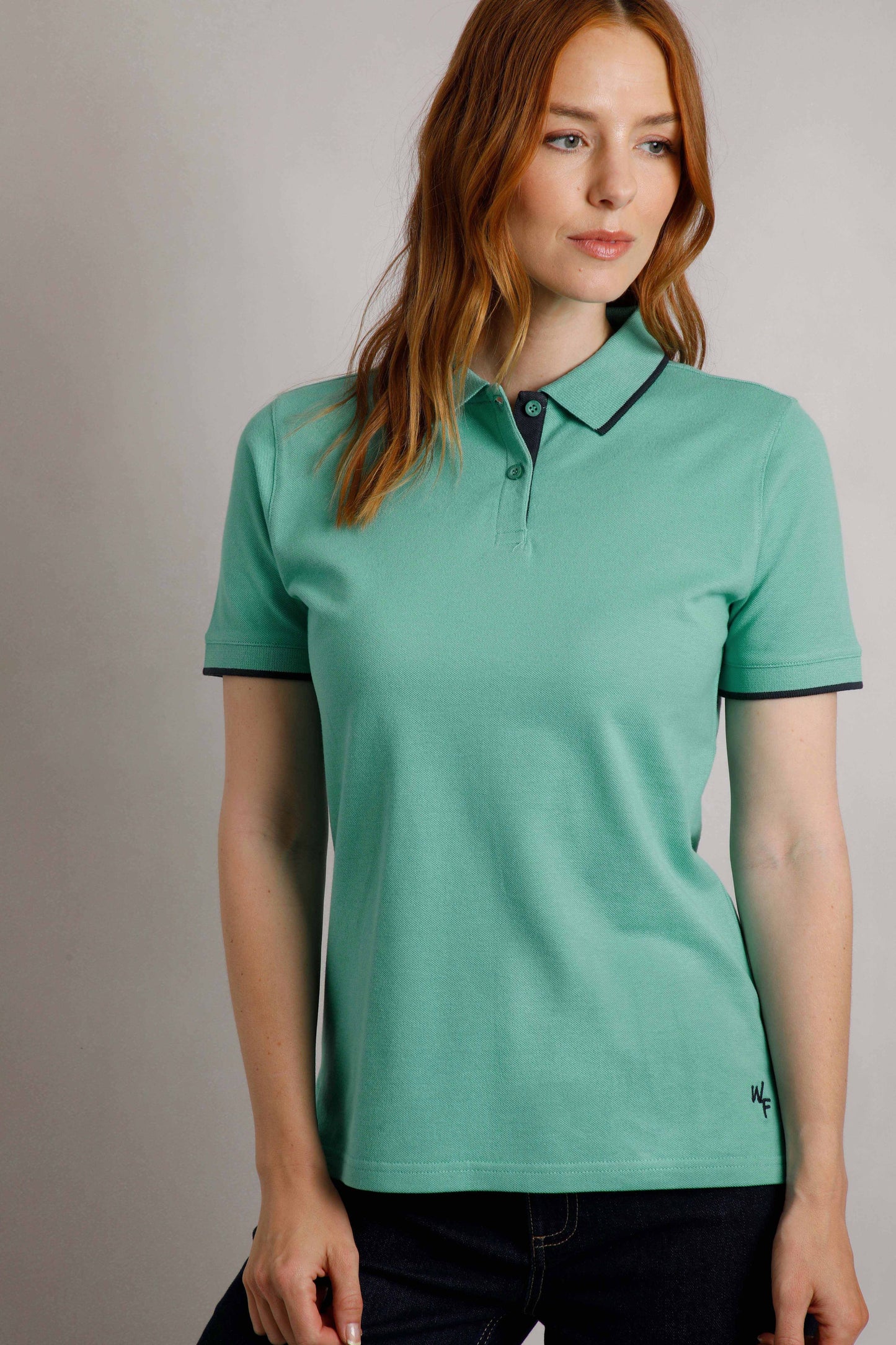 Pammie Polo Tee Aquamarine