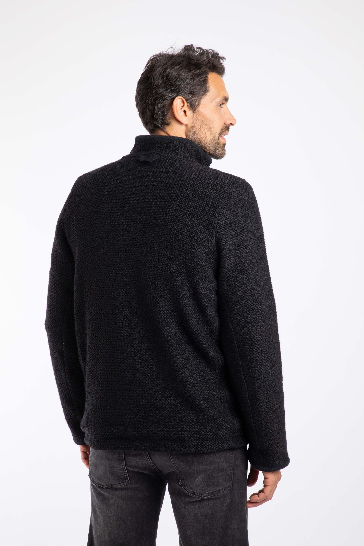 Weird Fish Berhan Full Zip Macaroni Black