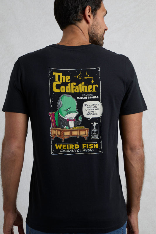 Weird Fish Codfather Artist T-Shirt- Black