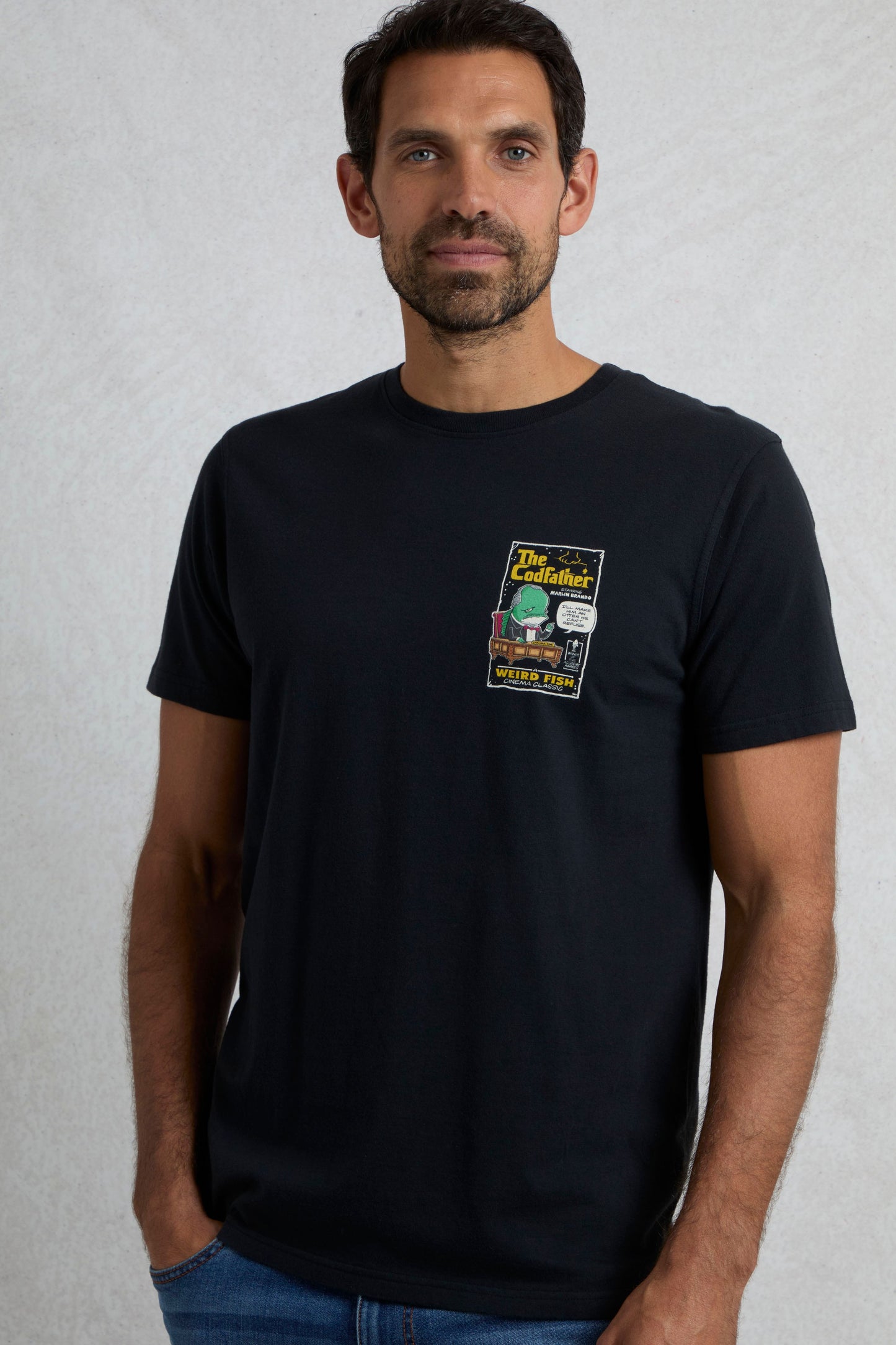Weird Fish Codfather Artist T-Shirt- Black