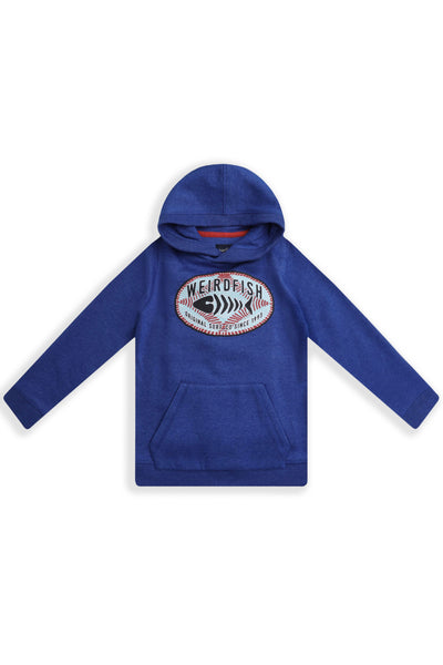 Weird Fish Kids Kelvin Kids Graphic Hoodie Cobalt