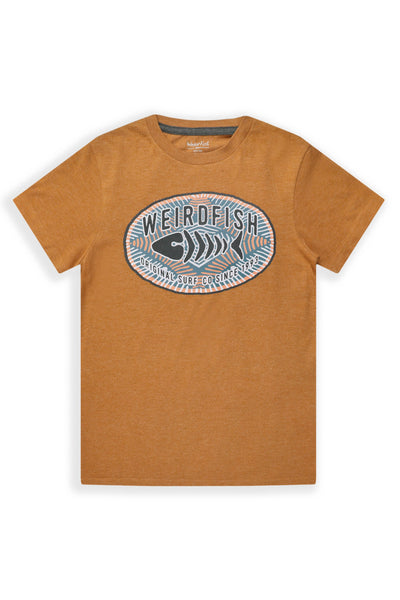 Weird Fish Surf Co Kids Eco Graphic T-Shirt Caramel