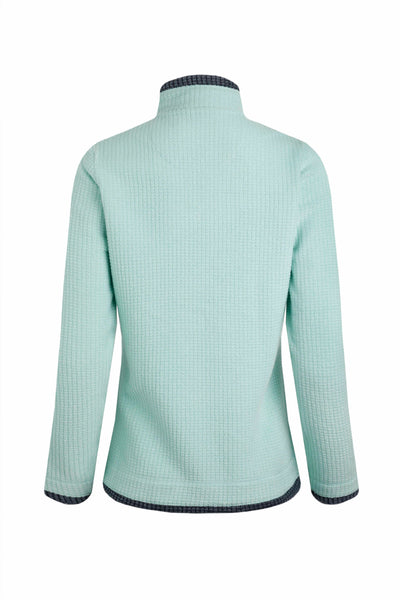 Weird Fish Ariana Grid Fleece- SeaSpray