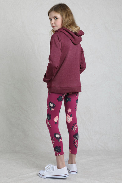 Weird Fish Kids Amber Girls Graphic Hoodie Boysenberry