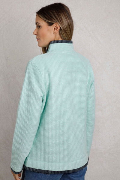 Weird Fish Ariana Grid Fleece- SeaSpray