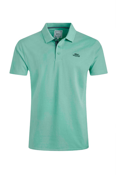 Miles Pique Polo Shirt - Aqua Marine
