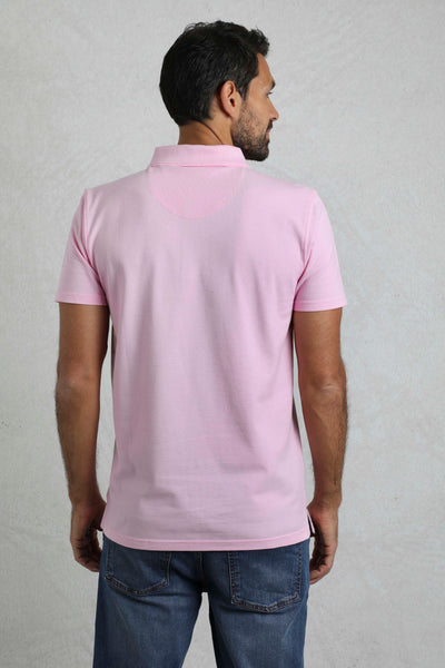 Miles Pique Polo Shirt - Pink