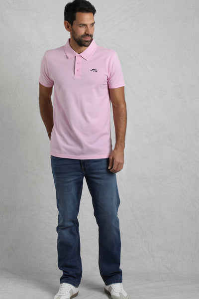 Miles Pique Polo Shirt - Pink