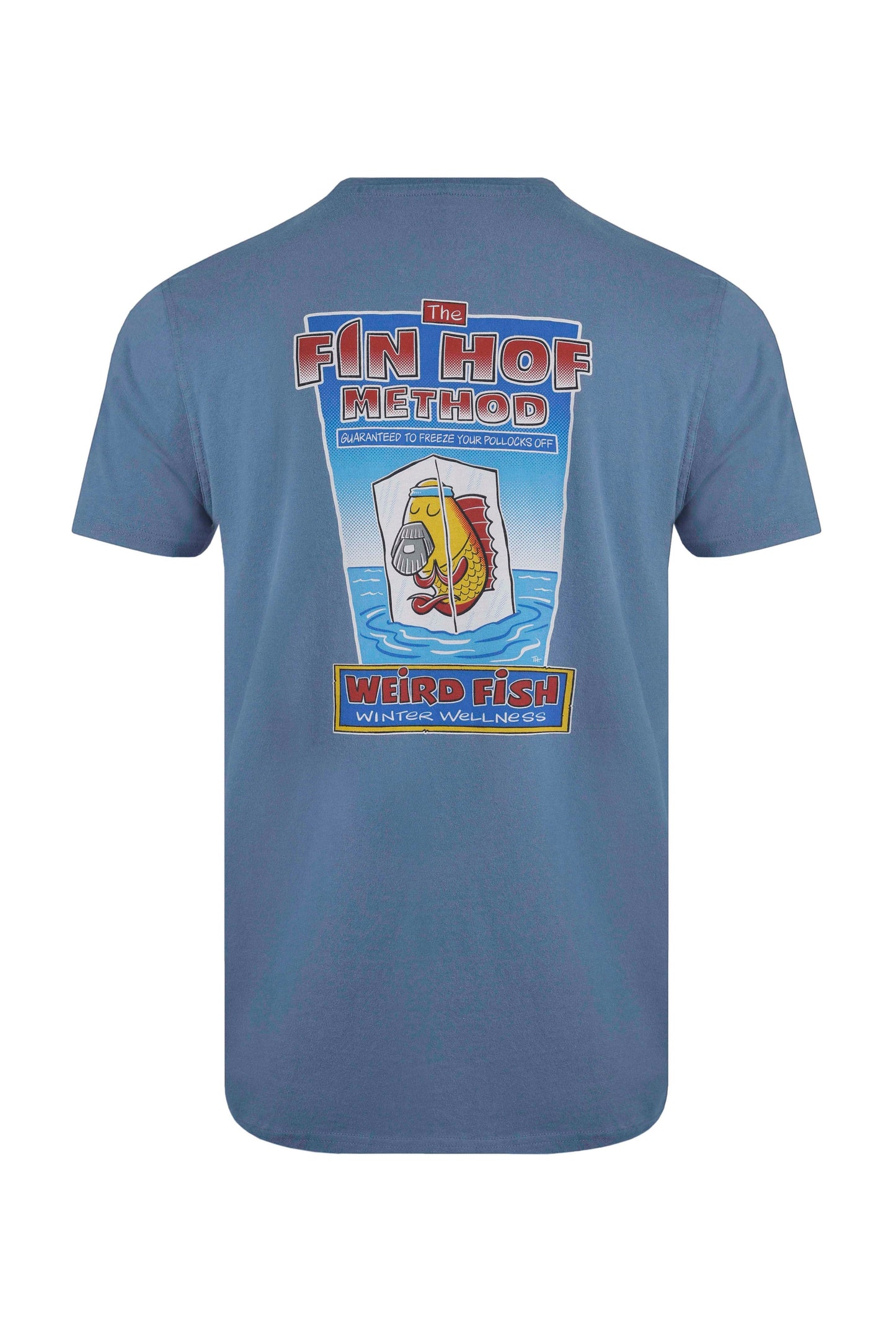 Weird Fish Fin Hof Artist T-Shirt- MidBlue