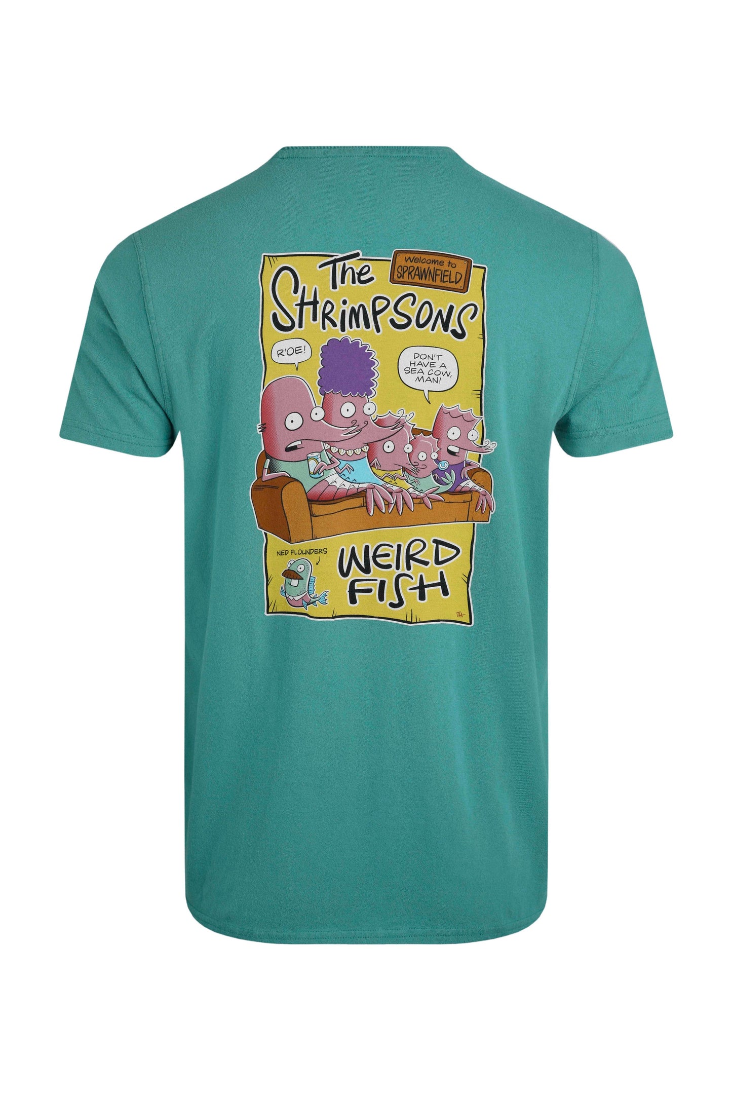 Weird Fish Shrimpsons Artist T-Shirt- Viridis