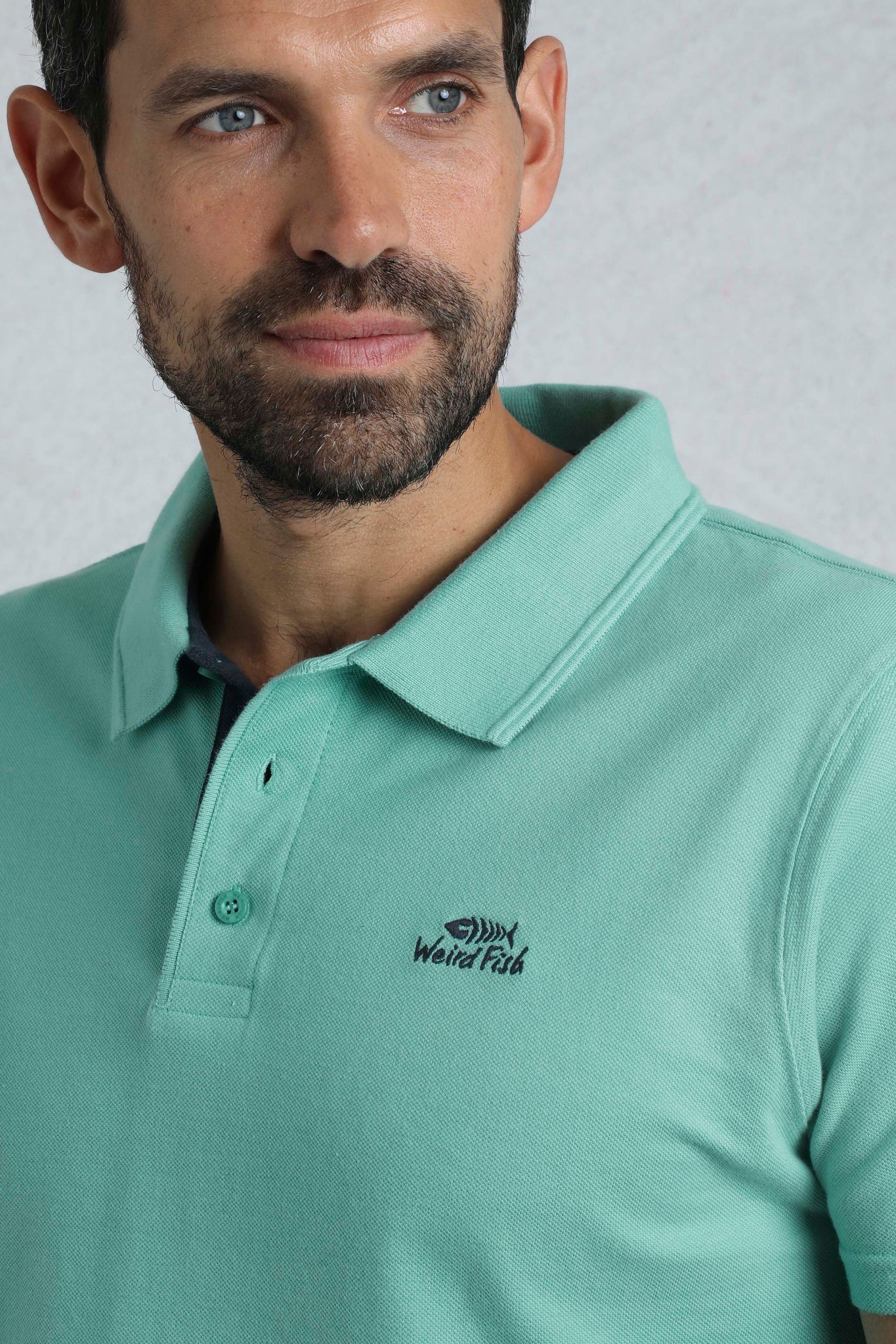Miles Pique Polo Shirt - Aqua Marine