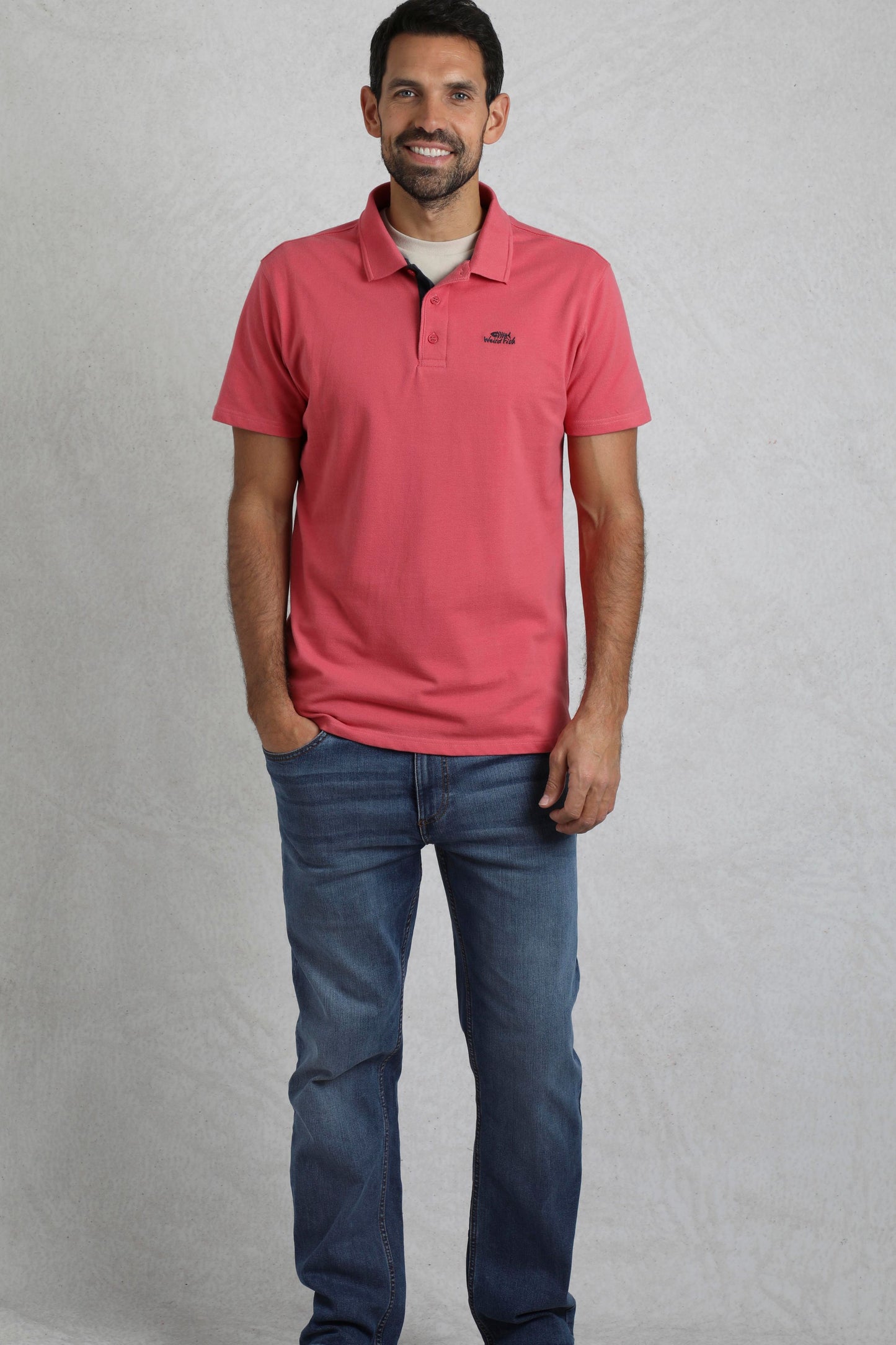 Miles Pique Polo Shirt - Dark Pink