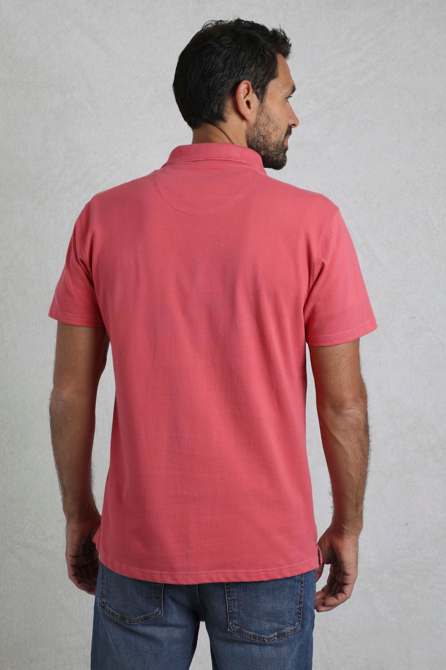 Miles Pique Polo Shirt - Dark Pink