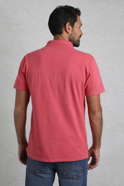 Miles Pique Polo Shirt - Dark Pink