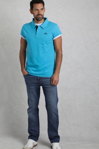 Miles Pique Polo Shirt - Oceano
