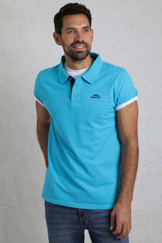 Miles Pique Polo Shirt - Oceano
