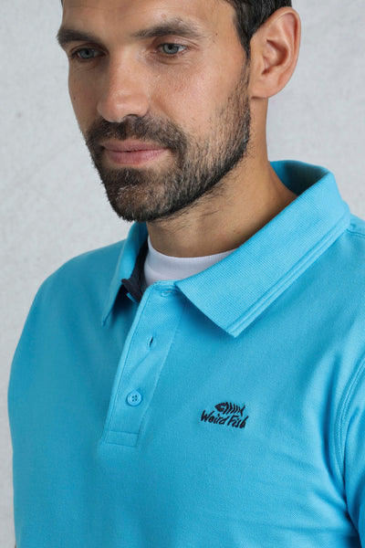 Miles Pique Polo Shirt - Oceano