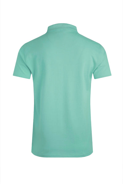 Miles Pique Polo Shirt - Aqua Marine