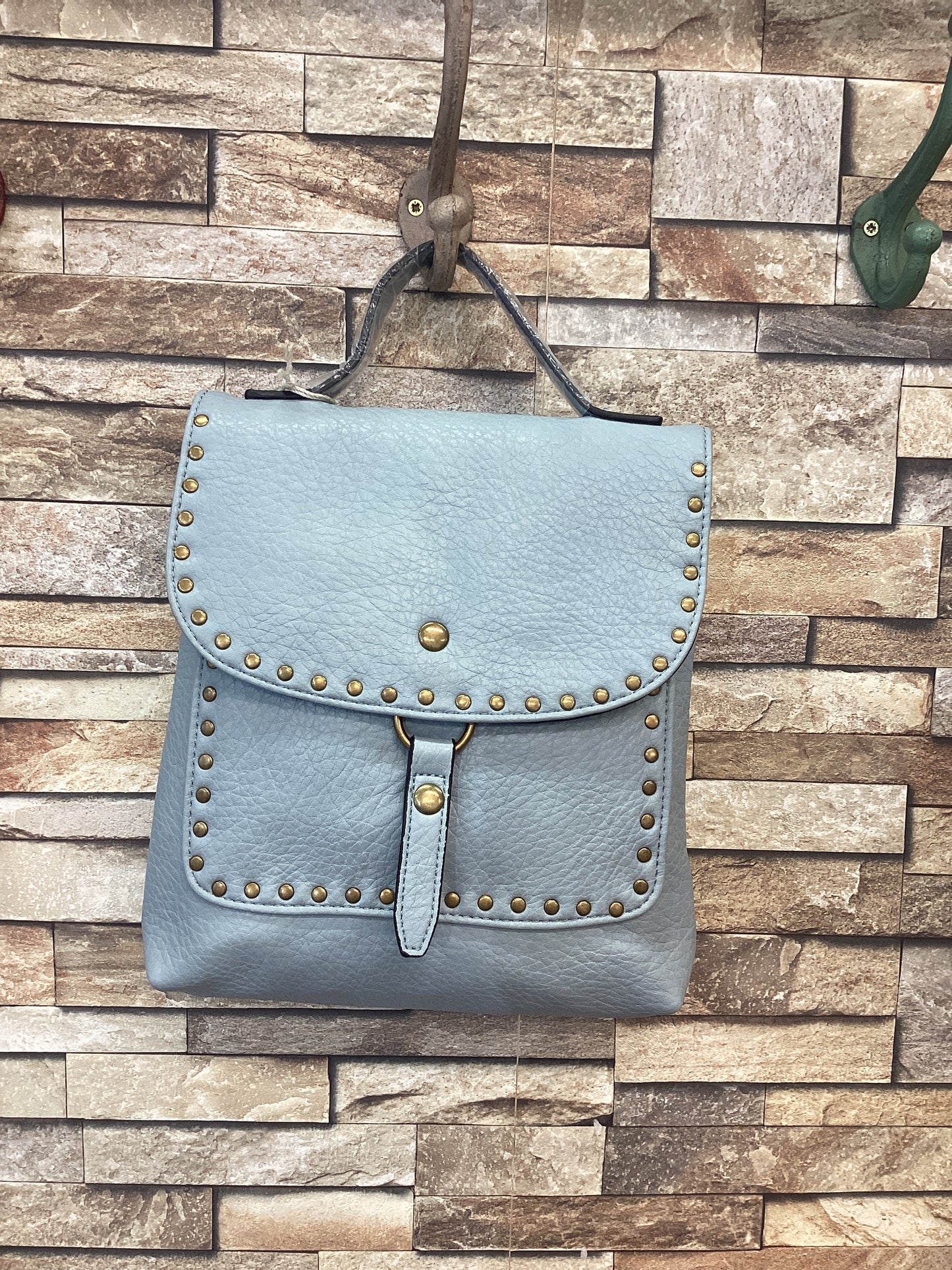 Vegan Leather Stud Crossbody