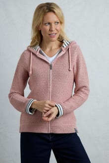 Weird Fish Chicoa Full Zip Macaroni Hoody-Pink