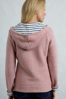 Weird Fish Chicoa Full Zip Macaroni Hoody-Pink