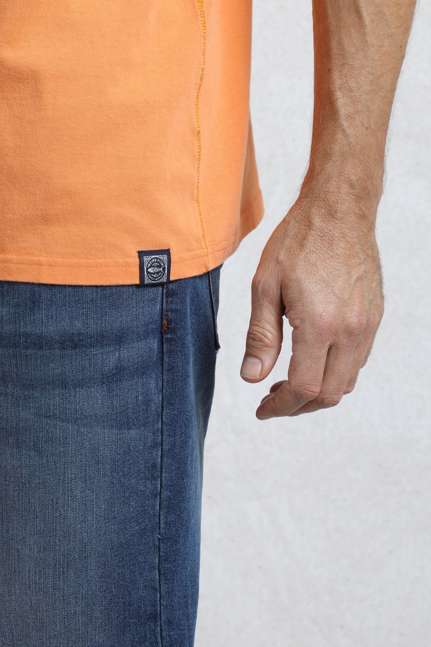 Weird Fish Land and Sea Back Print Graphic T-Shirt Pumpkin