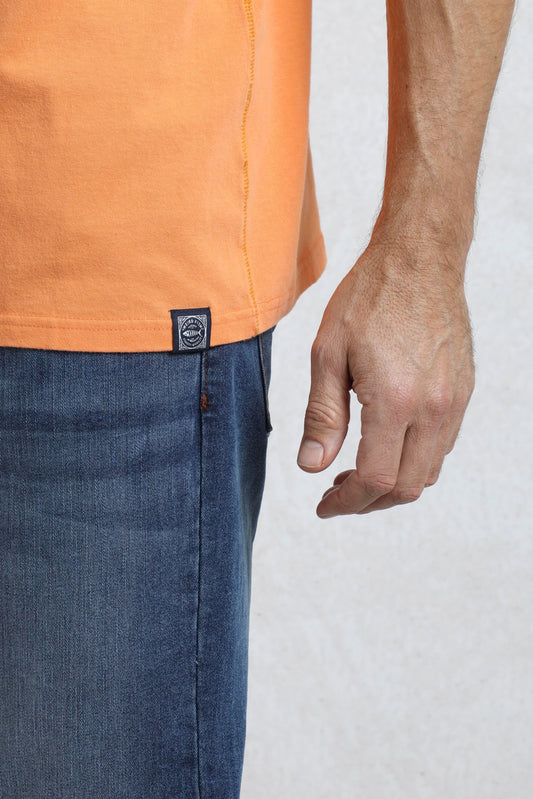 Weird Fish Land and Sea Back Print Graphic T-Shirt Pumpkin