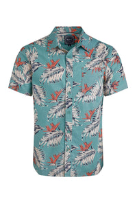 Weird Fish Faraway Organic Cotton Shirt Mineral Blue