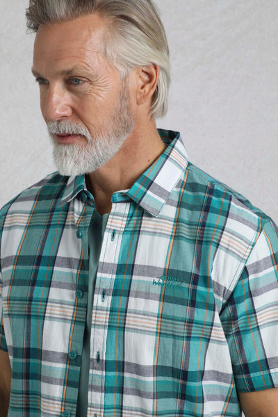 Weird Fish Judd Short Sleeve Check Shirt Ensign