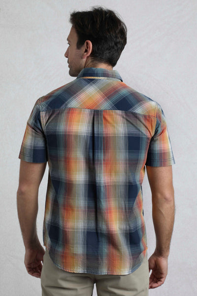 Weird Fish Judd Short Sleeve Check Shirt White