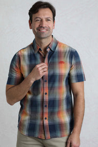 Weird Fish Judd Short Sleeve Check Shirt White