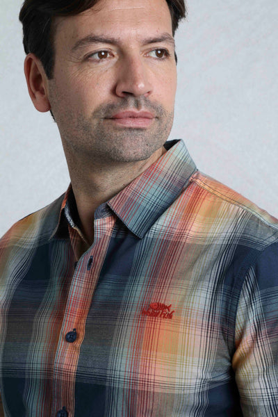 Weird Fish Judd Short Sleeve Check Shirt White