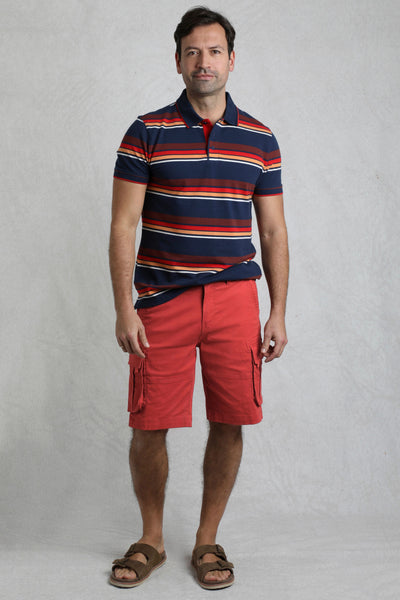 Weird Fish Rigney Cargo Shorts Paprika