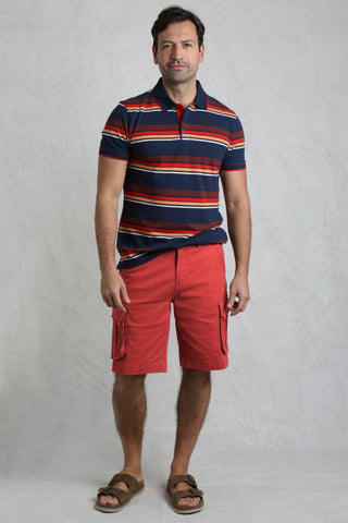 Weird Fish Rigney Cargo Shorts Paprika