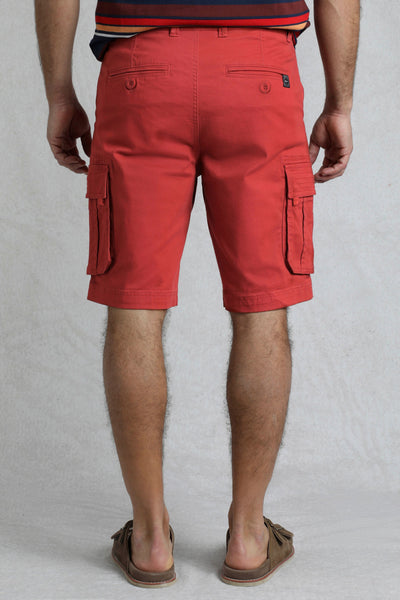 Weird Fish Rigney Cargo Shorts Paprika
