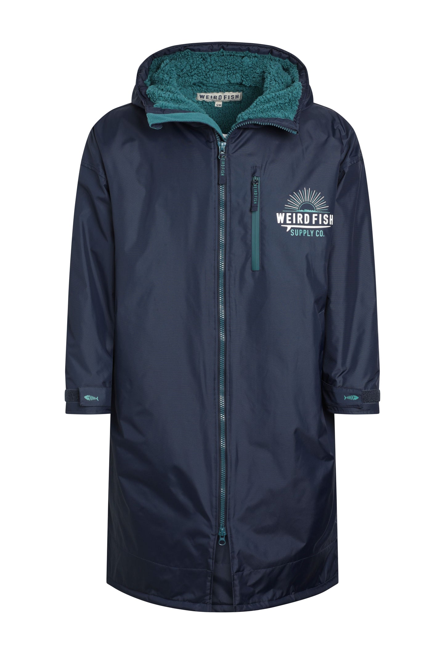 Weird Fish Atlantic Waterproof Robe Blue Surf