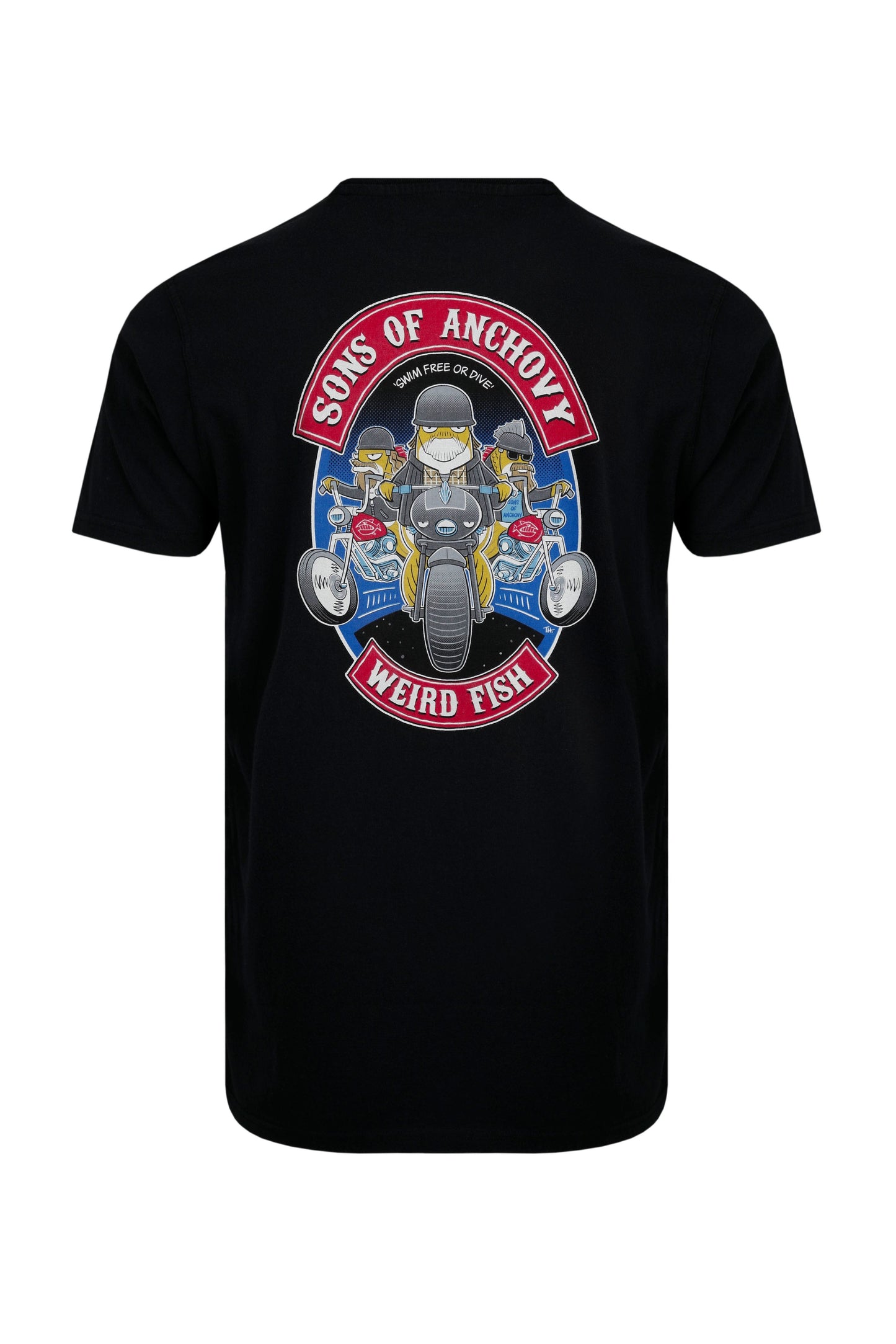 Weird Fish Sons Of Anchovy Artist T-Shirt- Black
