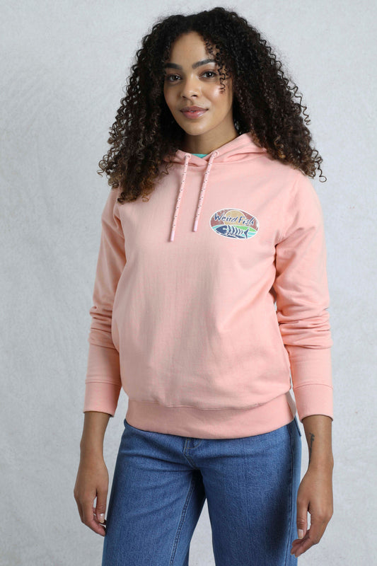 Kira Eco Graphic Pop Over Hoody Dusty Rose
