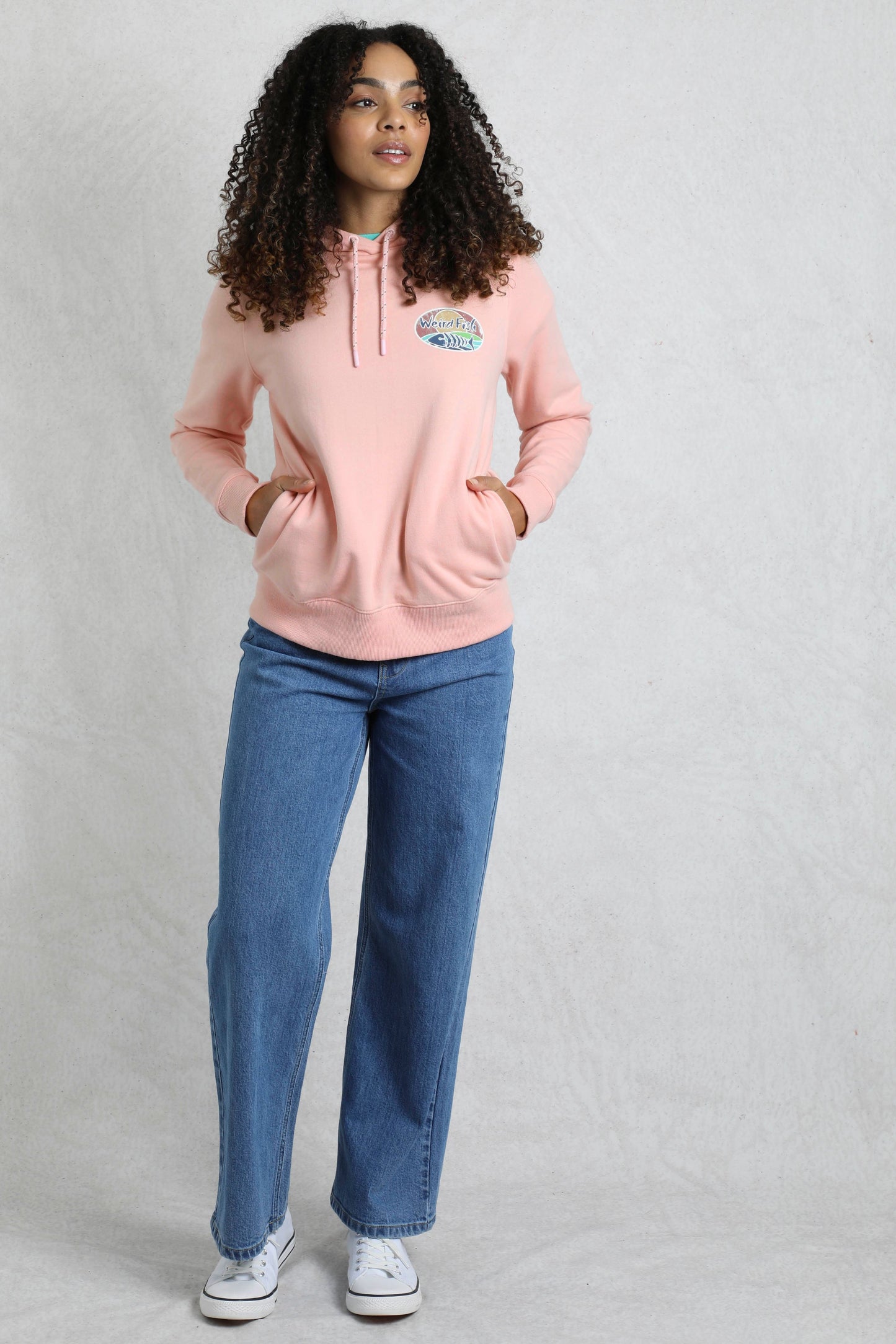 Kira Eco Graphic Pop Over Hoody Dusty Rose