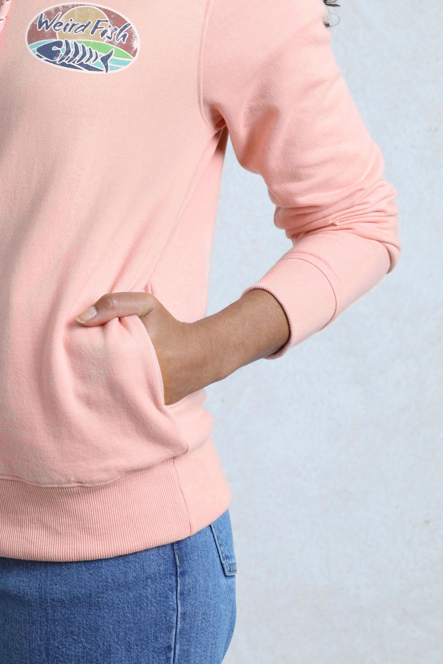 Kira Eco Graphic Pop Over Hoody Dusty Rose