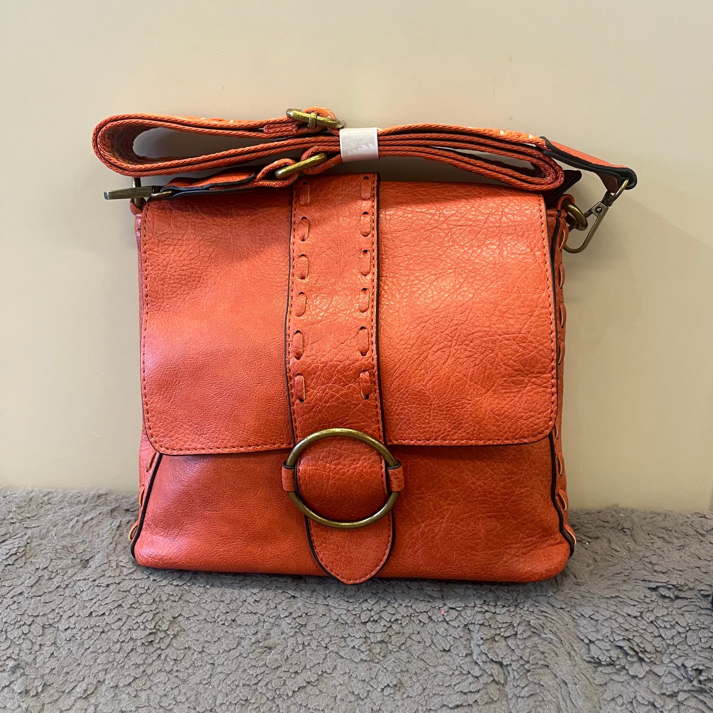 Vegan 2 strap Buckle Bag