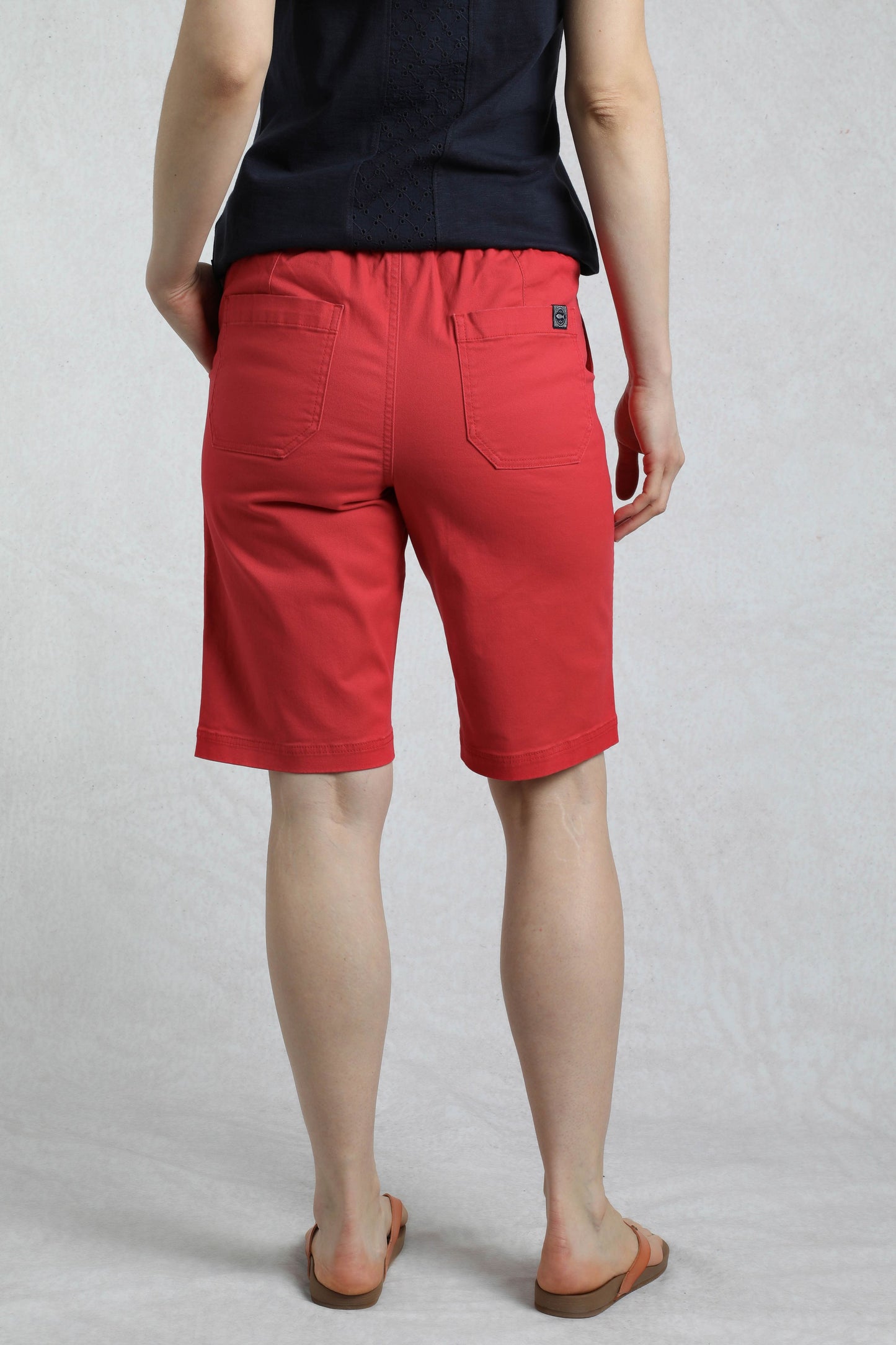 Weird Fish Kinnie Flat Front Shorts Crimson